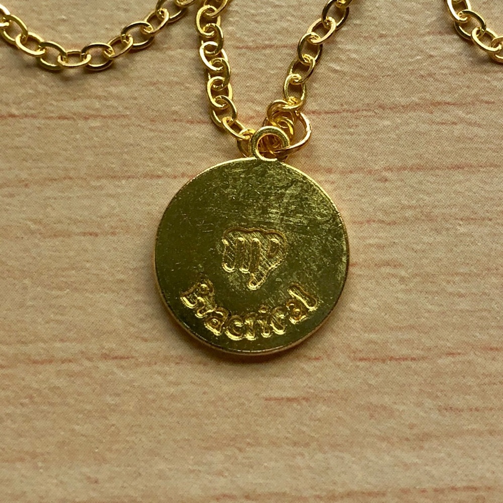 NWT Handmade Virgo Zodiac Gold Coin Necklace - Picture 5 of 8